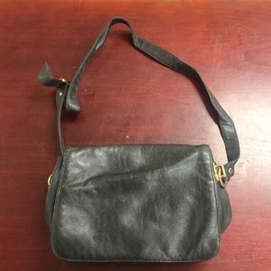 Black leather purse